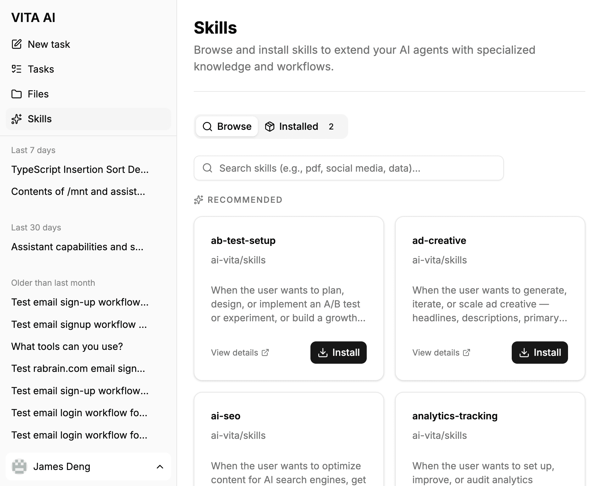 Vita Skills Marketplace
